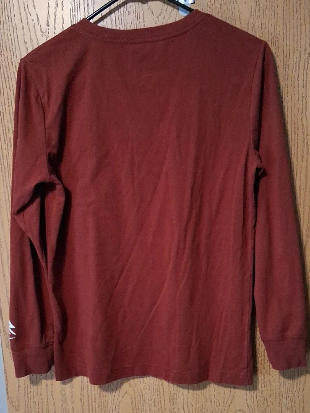 Nike Kids Fired Up Long-Sleeve Tee - Rust with White & Gold Graphic